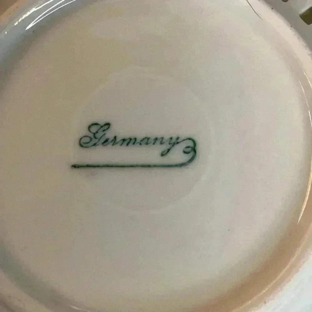 European Germany Romantic Victorian Trinket Bowl set of 2